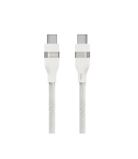Anker Cable USB-C to USBC Upcycled-Braided, 1.2Mm, 240Watts, White