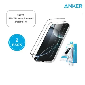 Anker Easy Fit Screen Protector Kit iPhone16 Pro, Clear