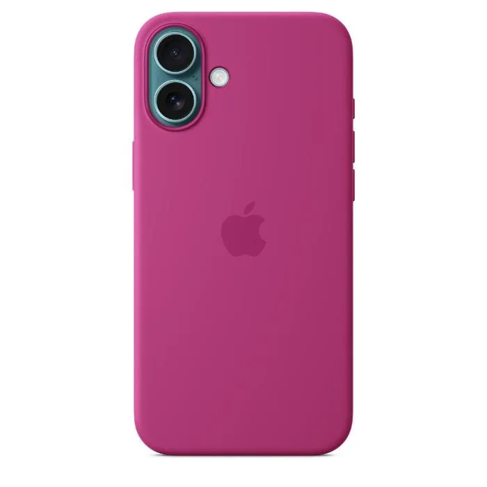 Apple iPhone 16 Plus Silicone Case with Mag Safe, Fuchsia