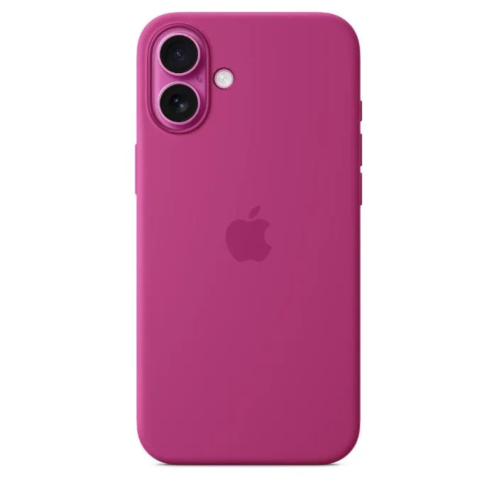 Apple iPhone 16 Plus Silicone Case with Mag Safe, Fuchsia