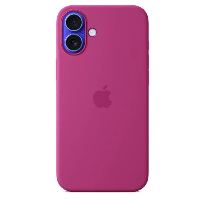 Apple iPhone 16 Plus Silicone Case with Mag Safe, Fuchsia
