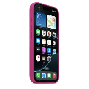 Apple iPhone 16 Pro Silicone Case with Mag Safe, Fuchsia