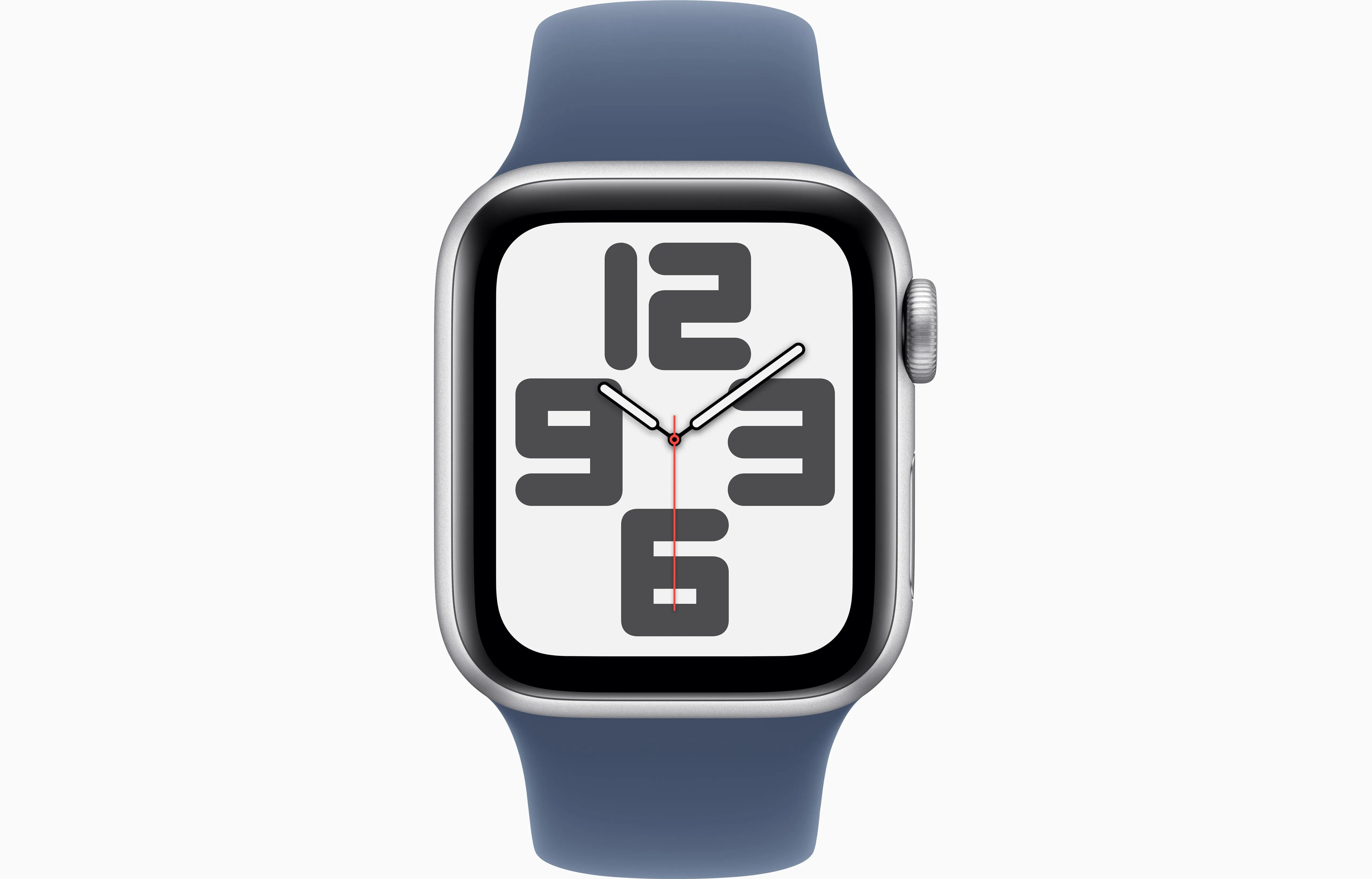 Apple Watch SE GPS 44Mm, Silver Aluminium Case with Denim Sport Band, M/L