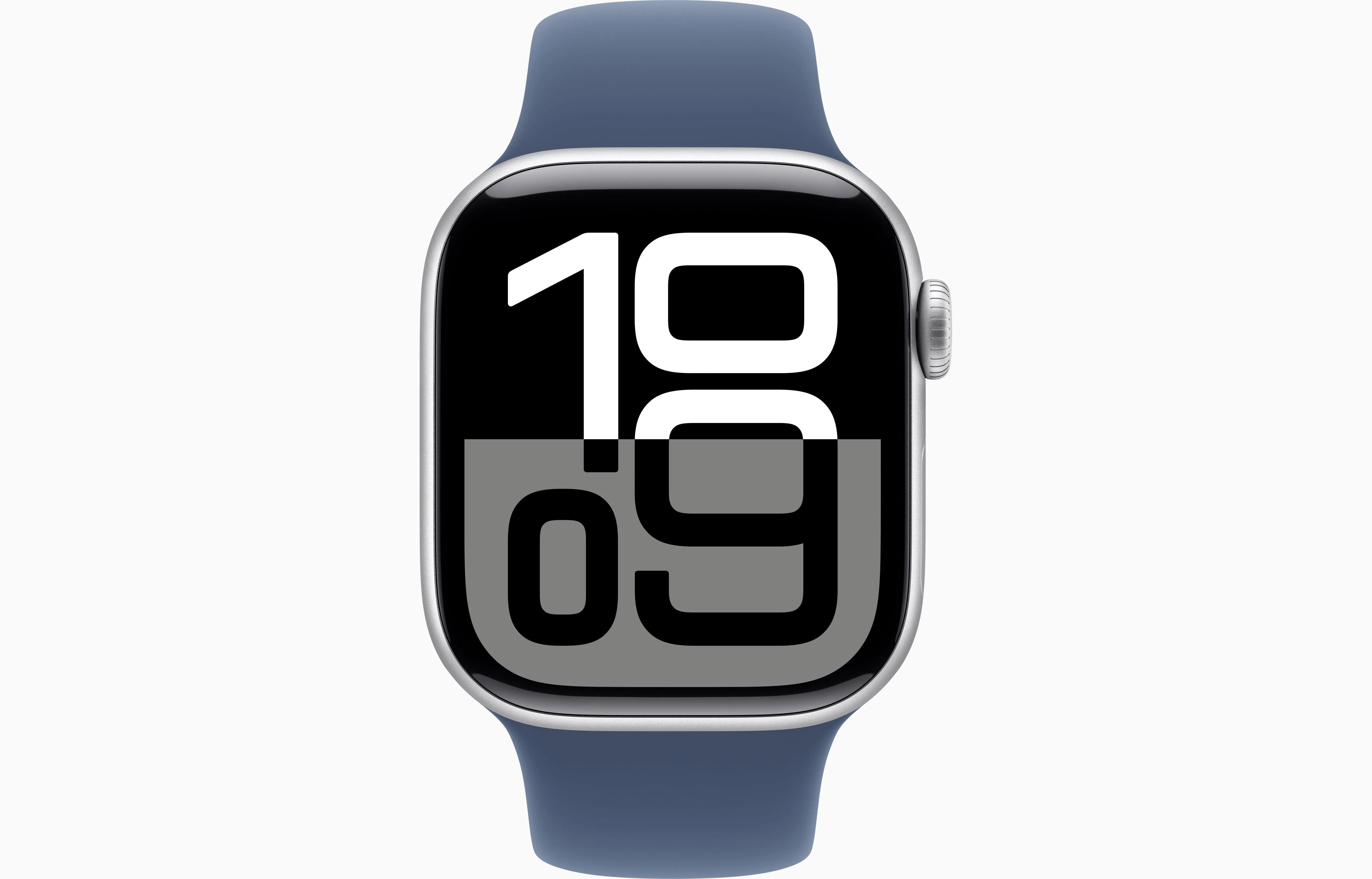 Apple Watch Series 10 GPS 42Mm, Silver Aluminium Case with Denim Sport Band, M/L