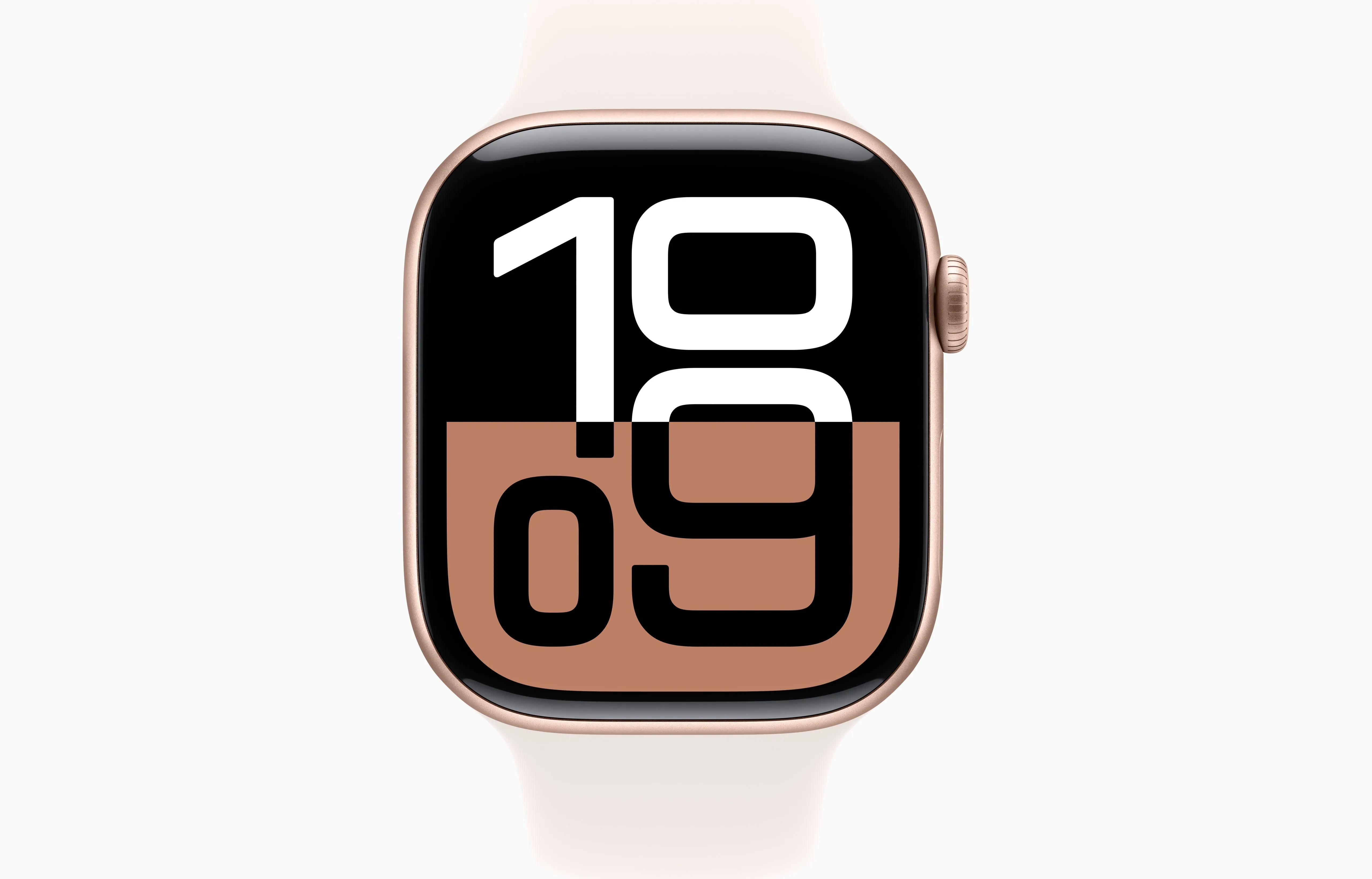Apple Watch Series 10 GPS 46Mm, Rose Gold Aluminium Case with Light Blush Sport Band, S/M