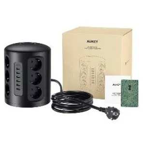 Aukey Power Strip Tower Xl 12 Ac Outlets 6 Usb Ports Meet All Your Power Requirements.