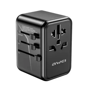 Awei World plug Usb C Electrical Adaptor Universal Pd 65W Converter Laptop European Travel Pl