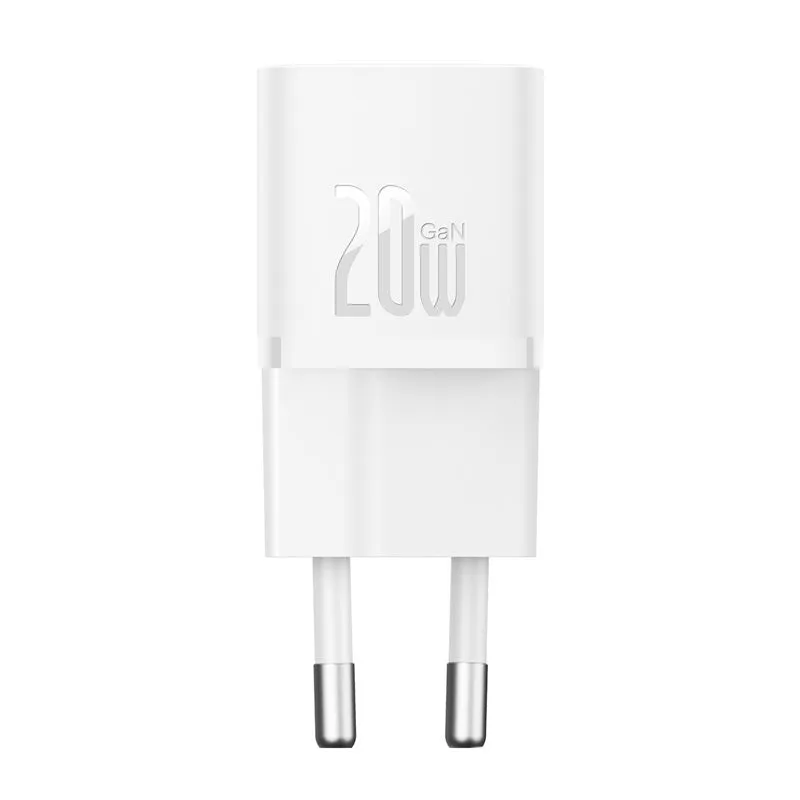Baseus Gan5 Fast Charger Mini, 1C 20W EU, White