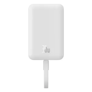 Baseus Magnetic Mini Wireless Fast Charge Power Bank Type-C Edition, white
