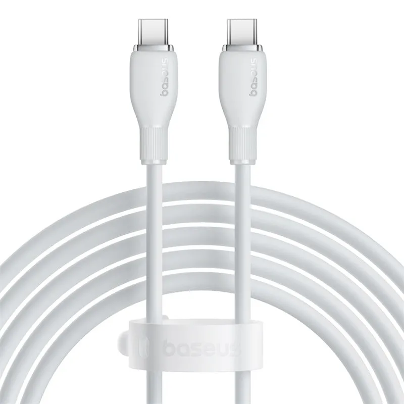 Baseus Pudding Series Fast Charging Cable Type-C to Type-C 100Watts, 2M, Stellar White