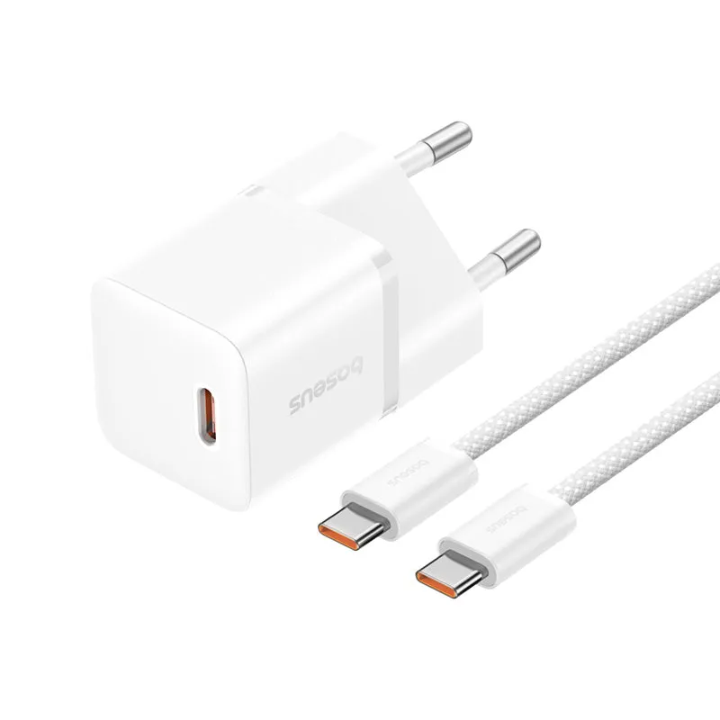 Baseus Wall Fast Charger Mini, 20Watts, Moon White