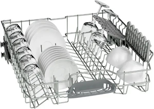 Bosch Dishwasher Built in Series 4, 3 Racks, 13Set ,60Cm, Fully Integrated, White