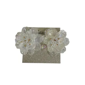 Earrings Statement By Natasha In White