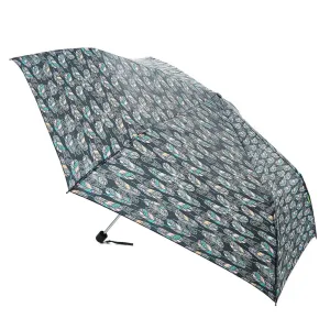 Eco Chic Foldable Mini Umbrella Feather Black