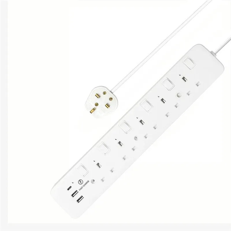 Extreme Power Extension3M Cable5 Way  2Usb 1 Type CInciviual Switch On/Off