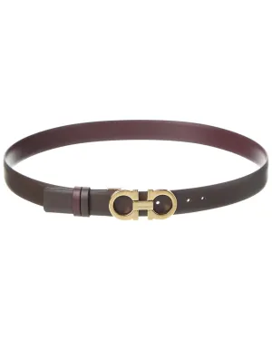 Ferragamo Gancini Reversible & Adjustable Leather Belt