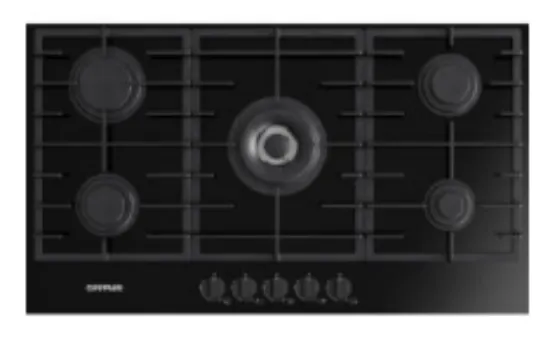 G3 FERRARI Gas on Glass Hob, 90Cm, Black