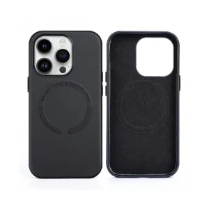 Generic Leather Mag Safe Case for Ip 11 Pro Max, Black