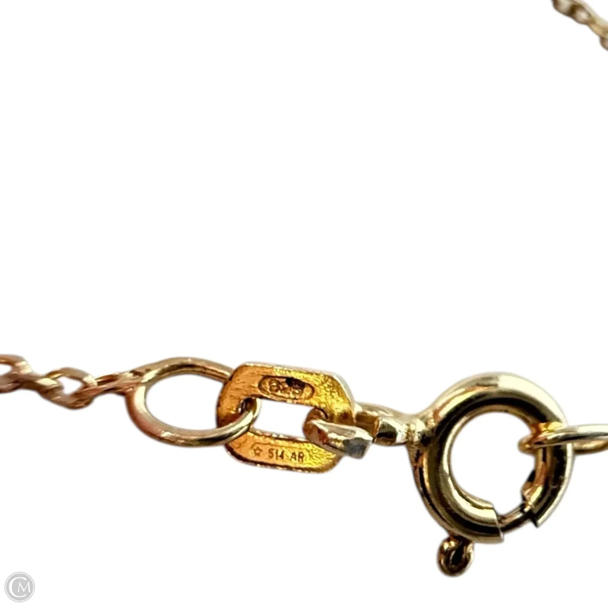Gold Over Sterling & Crystal Christmas Tree Necklace By Unbranded