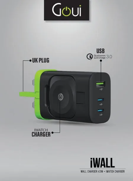 Goui Mini Ultra-Fast Wall charger, 30Watts, Black