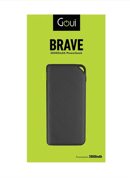 Goui New Brave Power Bank, 20000Mah, Black