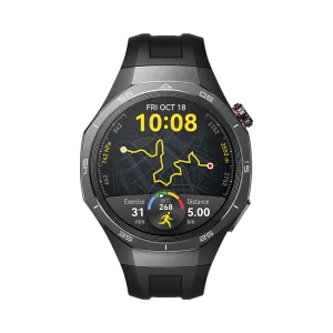 Huawei Watch GT 5 Pro 46Mm, Obsidian Black Viton Strap Asia, Black