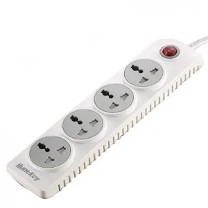 Huntkey Power Strip 1.8 Meters 4 Sockets Four Universal Standard Outlets Child-Protective