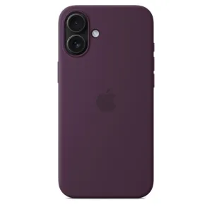 Iphone 16 Plus Silicone Case with Mag Safe, Plum
