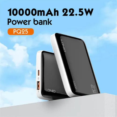 Ldnio Power bank 22.5Watts, Two Way Fast Charging, 10000Mah, Black