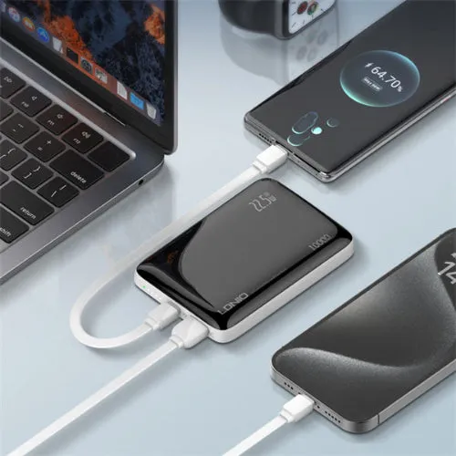 Ldnio Power bank 22.5Watts, Two Way Fast Charging, 10000Mah, Black