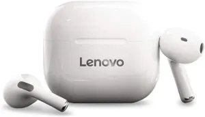 Lenovo Bluetooth 5.2 Headphones Wireless Earphones, Touch Control with Dual, White