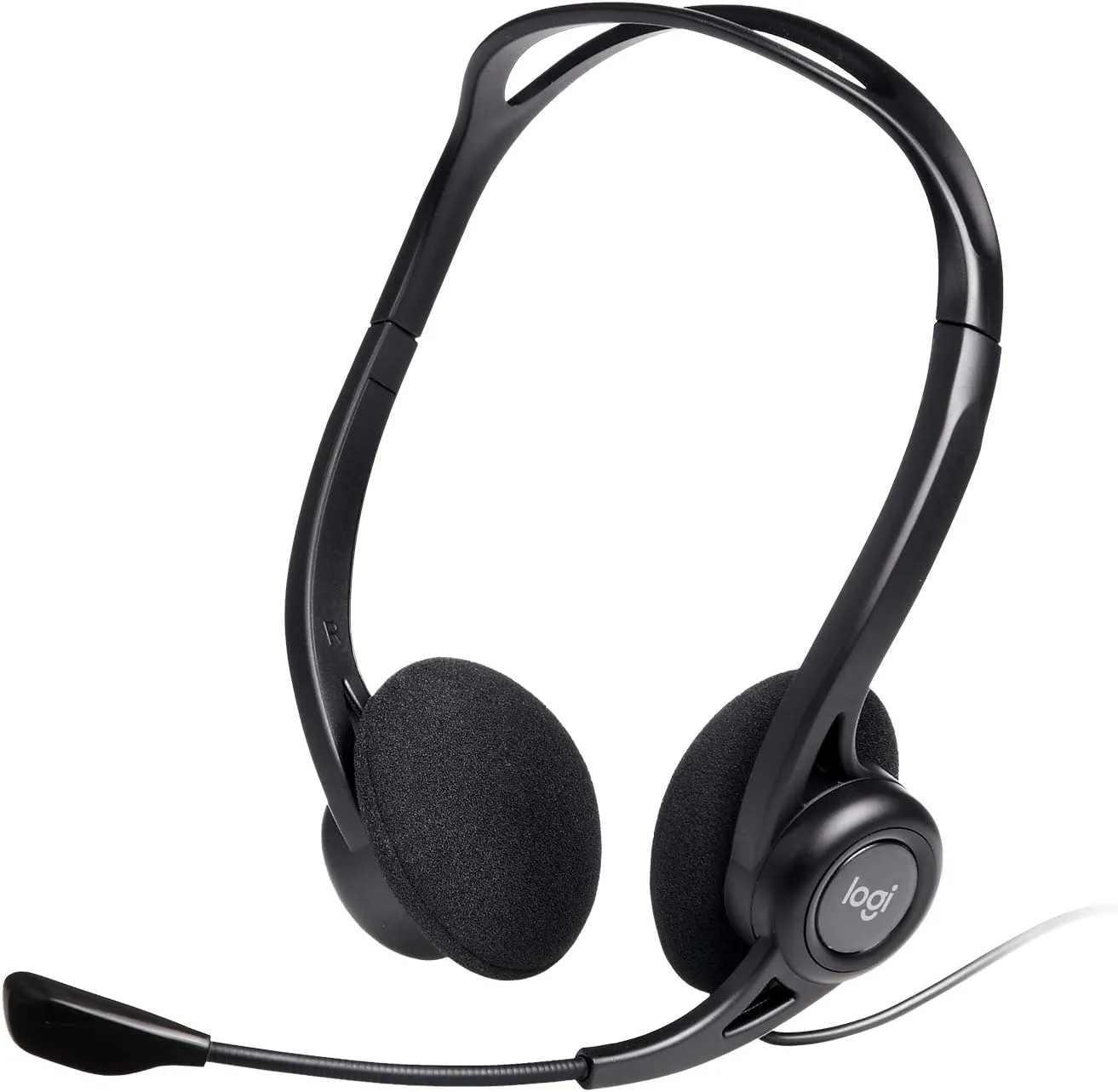 Logitech Headset USB Noise Cancelling W & Mute Button Stereo, Black