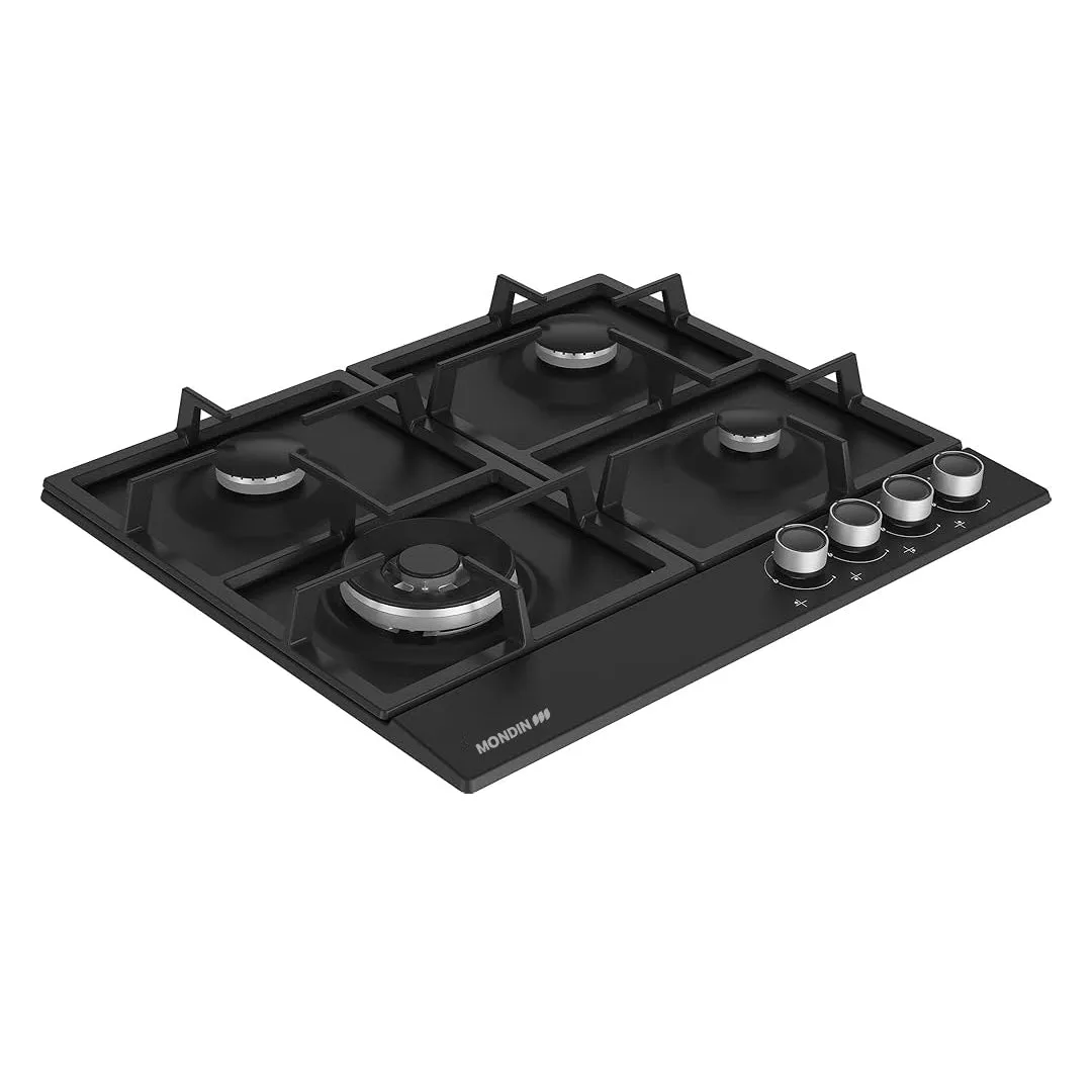 Mondin Gas Hob 60 / Cast Iron / With Safety / Black