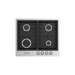 Mondin Gas Hob 60 / Cast Iron / With Safety / Stainless Steel   Black