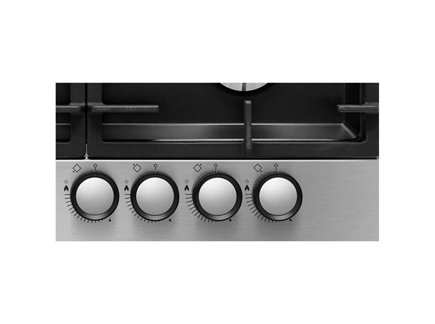 Mondin Gas Hob 60 / Cast Iron / With Safety / Stainless Steel   Black