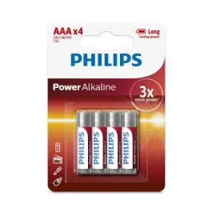 Philips Batteries AAA, Pack OF 4Pcs