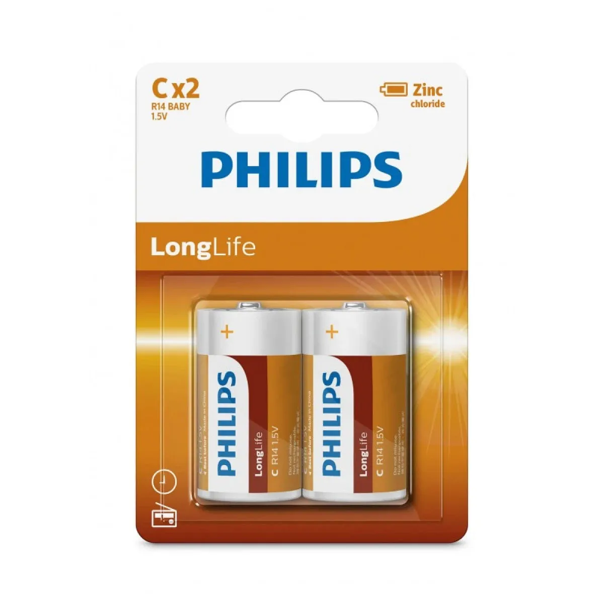 Philips Batteries C, Pack OF 2PCS