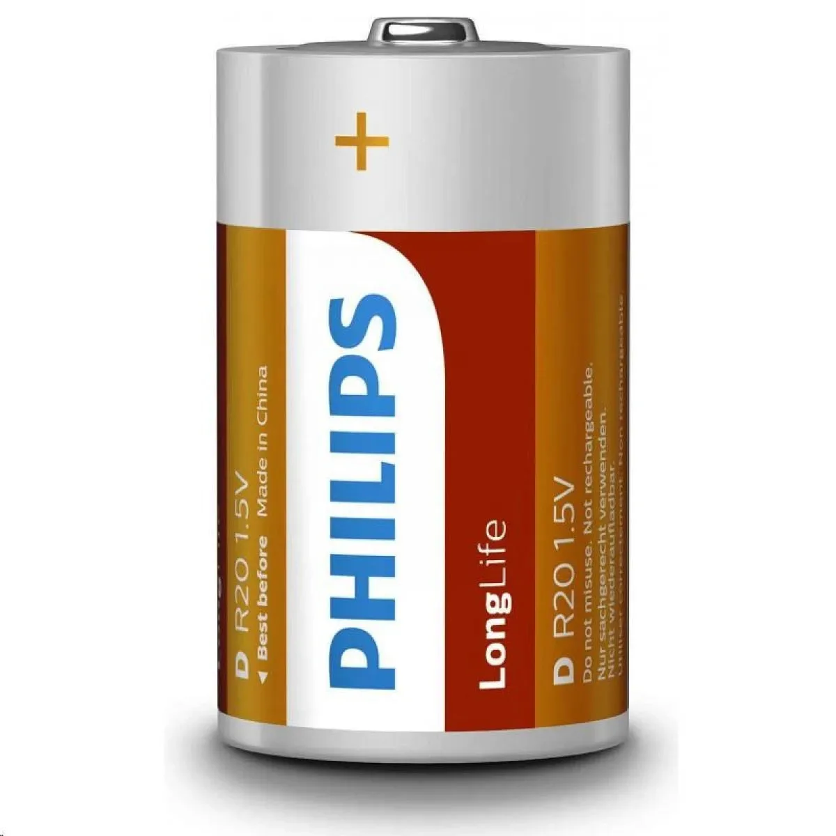Philips Batteries D, Pack Of 2Pcs
