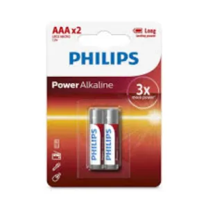 Philips Power Alkaline Batteries AAA, Pack of 2