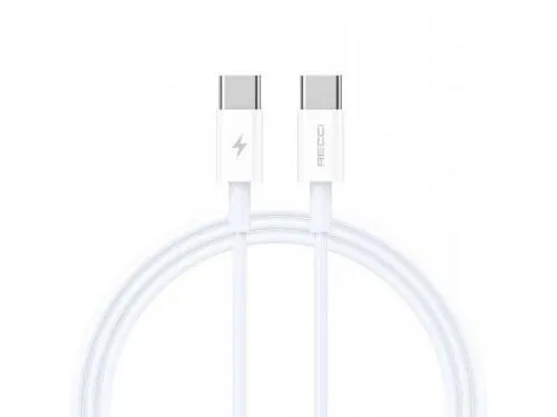 Recci Fast Charging Cable Type-C to Type-C, 1Mm, White