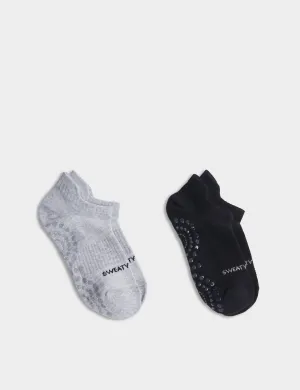 Reformer Ankle Gripper Sock 2 Pack - Black/Grey