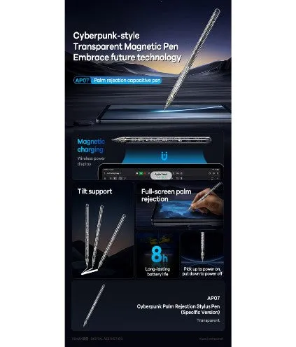 REMAX Cyberpunk Palm Rejection Stylus Pen Specific Version- Transparent