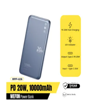 Remax Power Bank Fast Charger, 10000Mah