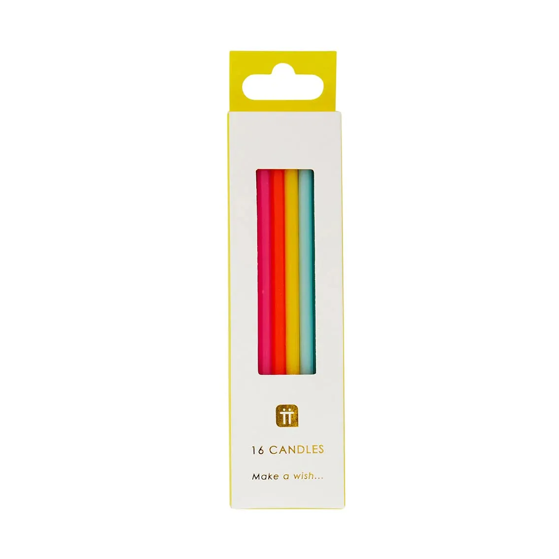 Talking Tables Rainbow Brights Candles 16-Pack