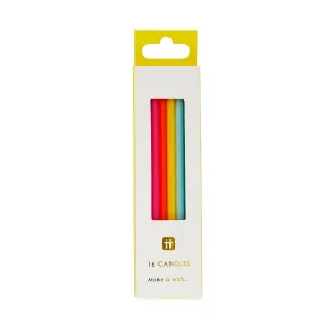 Talking Tables Rainbow Brights Candles 16-Pack
