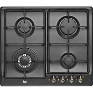 Teka Gas Hob 60Cm, 4Gas Burner, Flush Installation Cast Iron Black