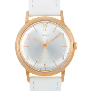 Timex Marlin Hand-Wound 34 mm Rose Gold-Tone Watch TW2T18300