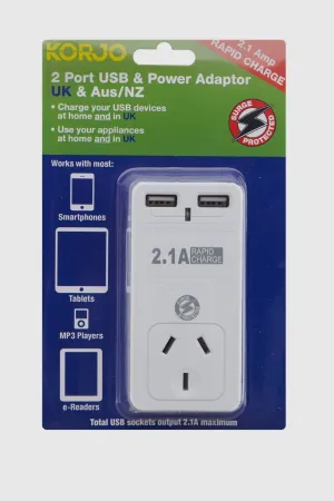 USB Power Adaptor Aus/UK Strandbags