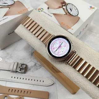 W&O Smart Watch Round Women With 3 Straps Bluetooth