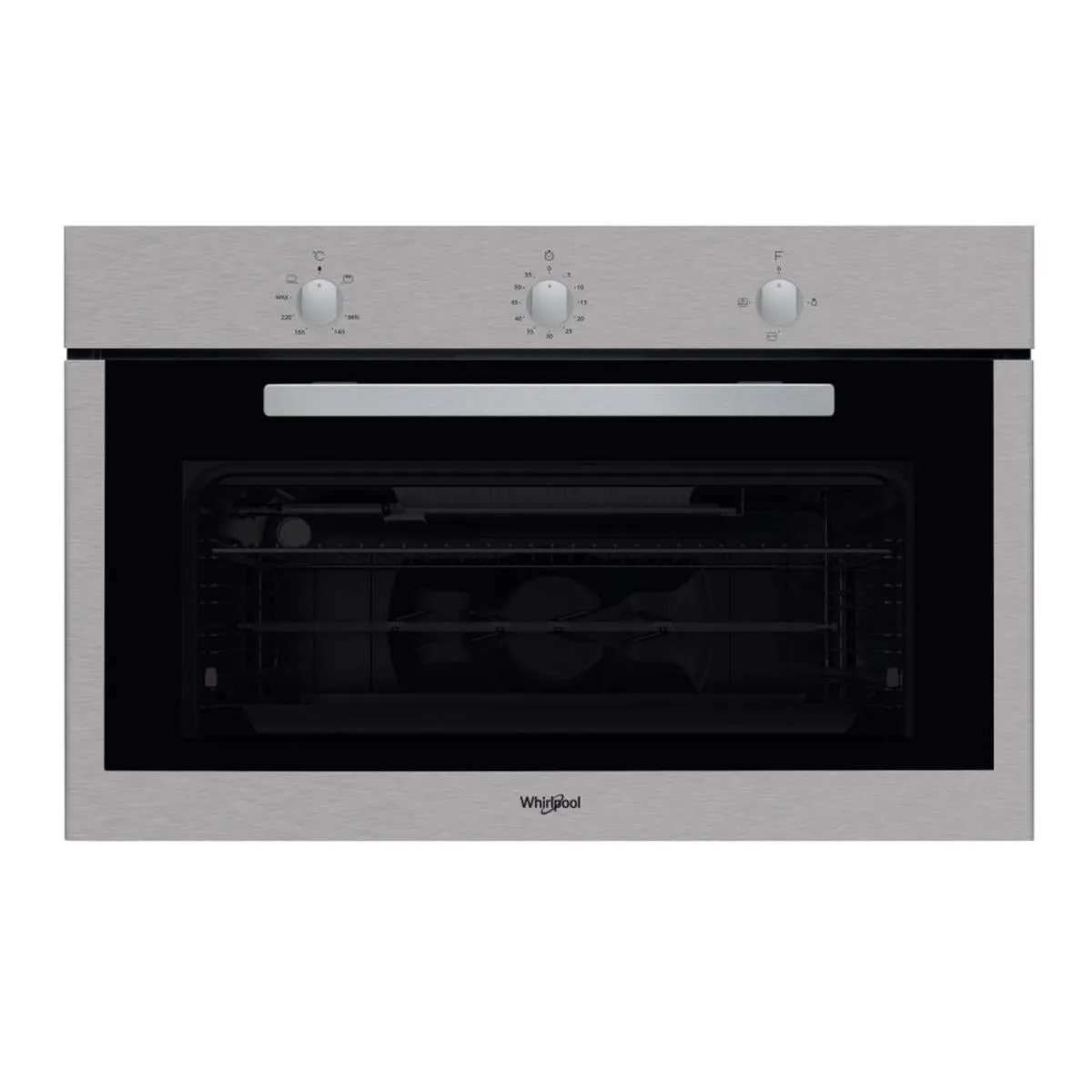 Whirlpool Built In Full Gas Oven 90Cm 105Lit Inox & Fan